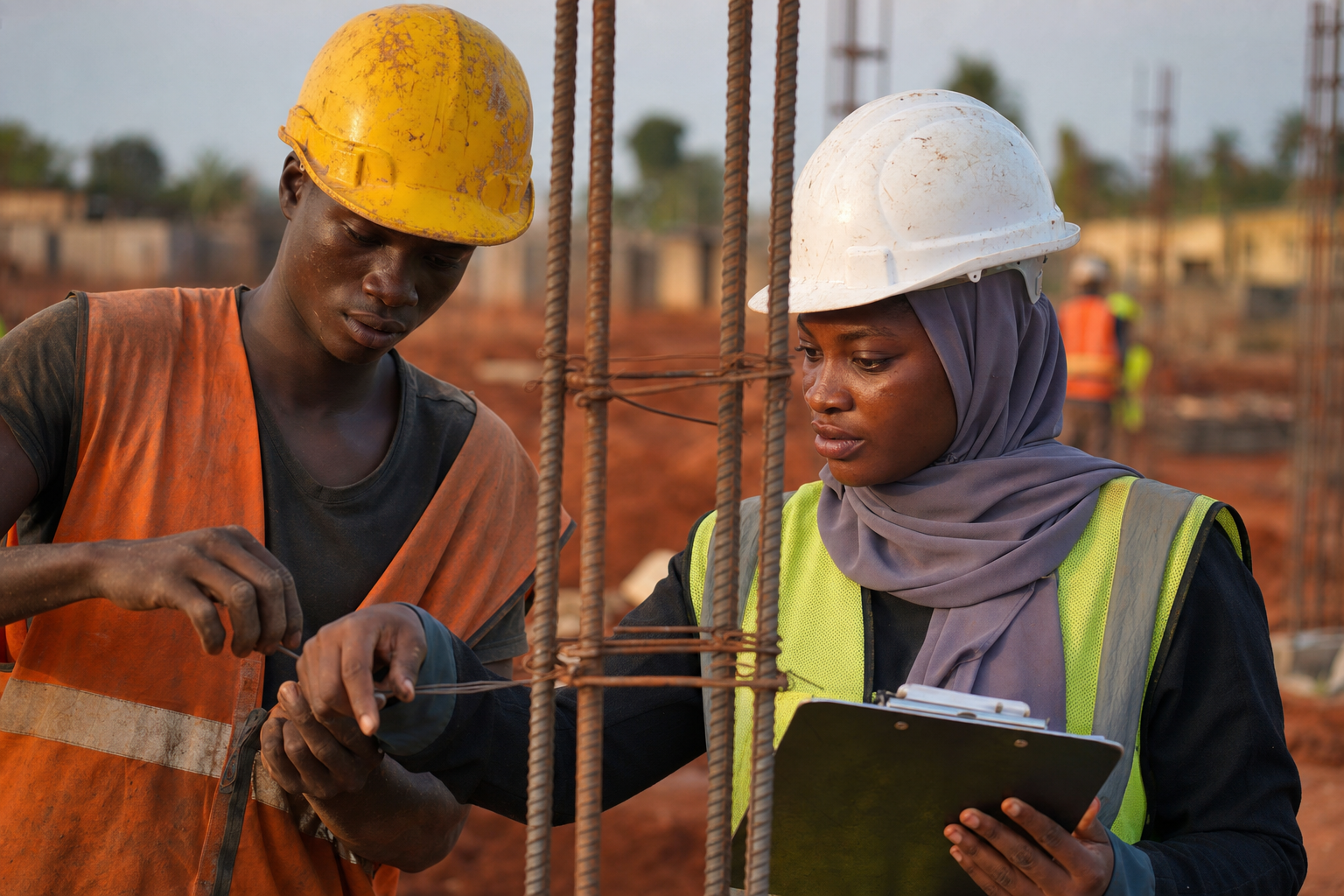Construction crew at work